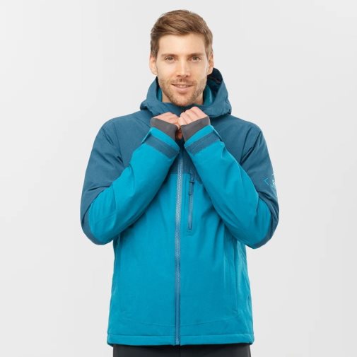 Turquoise Salomon Untracked Insulated Men's Ski Jackets | IE PK3907